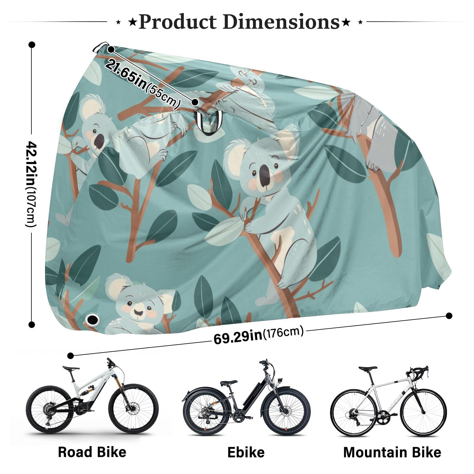 Housse de vélo imperméable avec trous de verrouillage - Résistante aux UV - Pour intérieur et extérieur - Convient à la plupart des cobertor para motocicleta