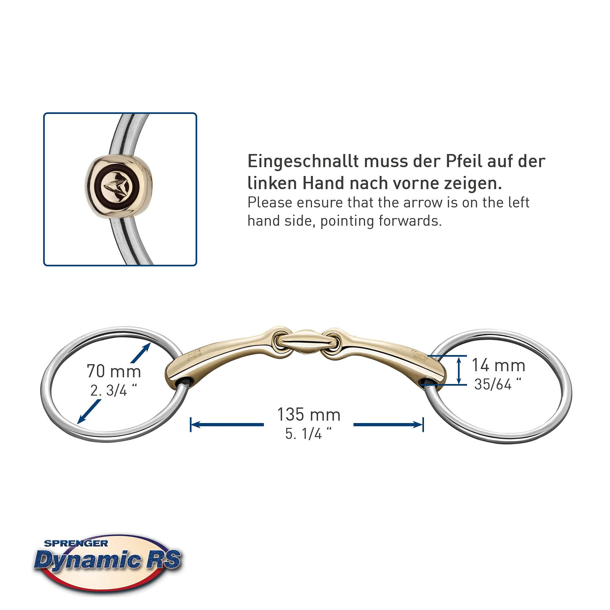 Sprenger Dynamic RS Trense - 14mm - SENSOGAN