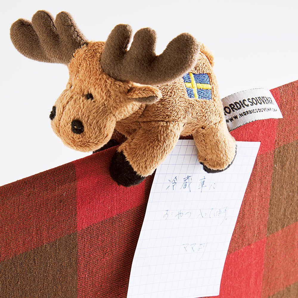 Amazon.co.jp: スウェーデンお土産 マグネット付き エルクぬいぐるみ