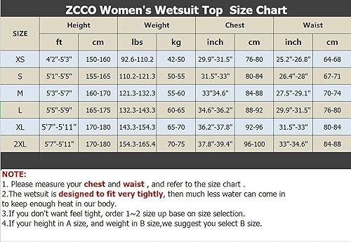 Miniatura 4 de ZCCO Traje de neopreno de 0.069 pulgadas para mujeres y hombres, chaqueta de neopreno de manga larga para buceo, camisa de traje húmedo con