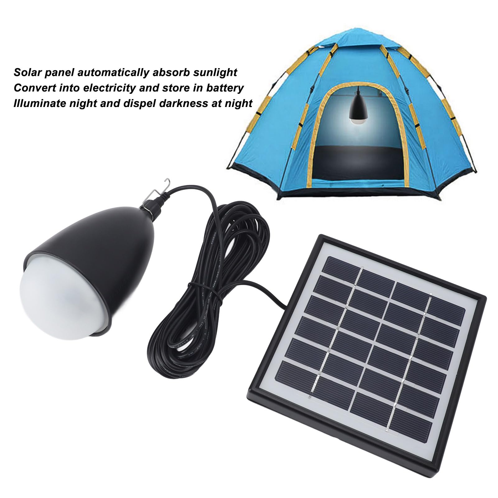 Topiky Solar Glühbirnen für Hühnerstall, LED Solarlampe für den Außenbereich, Tragbare Wiederaufladbare Solarenergie Lampe für Zelt, Camping, Wandern