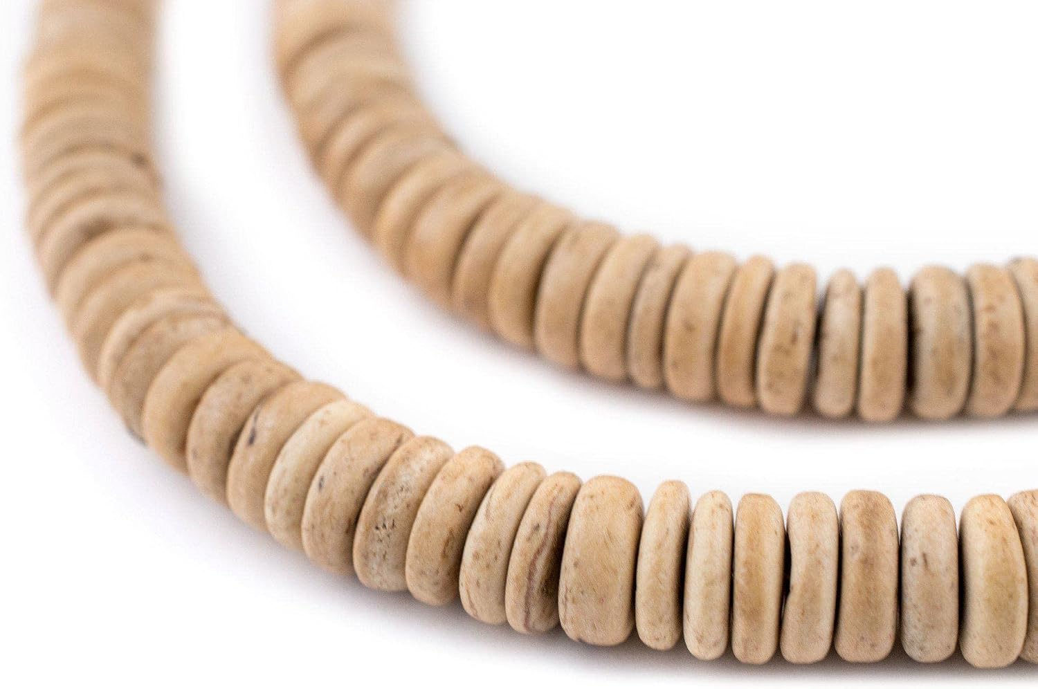 The Bead Chest Cream Disk Coconut Shell Beads (10mm)