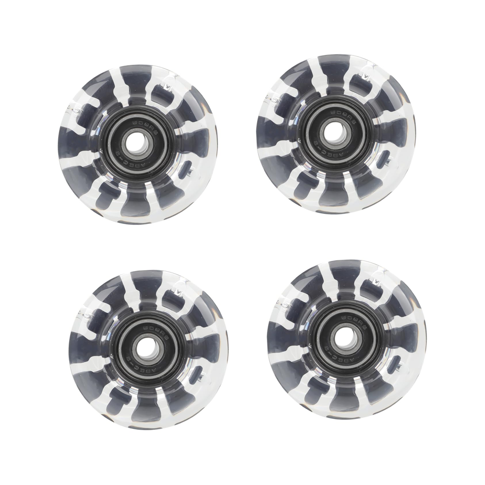 YARNOW Skating Wheel Accessory Double-row Glowing Ice Skate Wheels for Roller Skates
