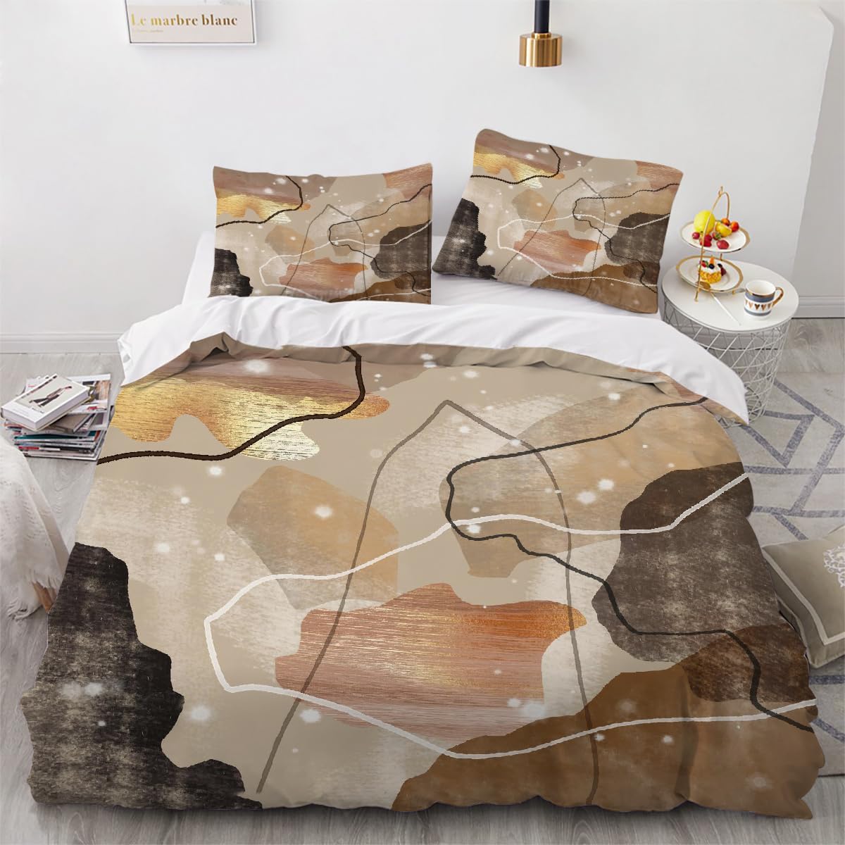 3D Boho Bettwäsche Set 135x200 cm 4teilig（236-2）