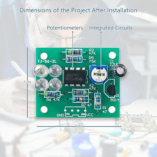 Miniatura 6 de EI Luz de respiración electrónica Kit de práctica de soldadura LED Kit de montaje Electrónico Kit de soldador Componente electrónico Ingeniería