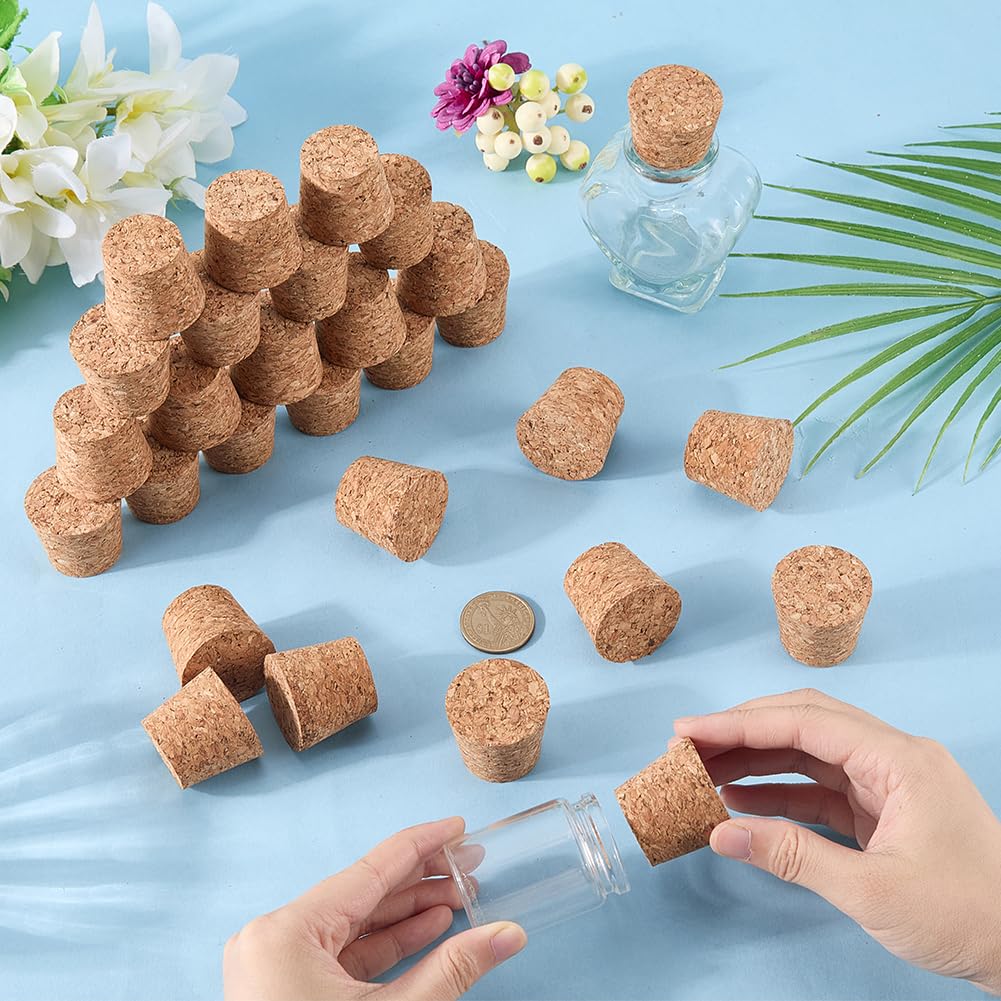 OLYCRAFT 30Pcs Tapered Cork Stoppers 1.1-1.3 Inch Cork Bottle Stoppers Tapered Corks Plugs Corks Canning Jar Lids Wood Conical Plugs Wooden Taper Stopper for Kitchen Wedding Favor Cannin