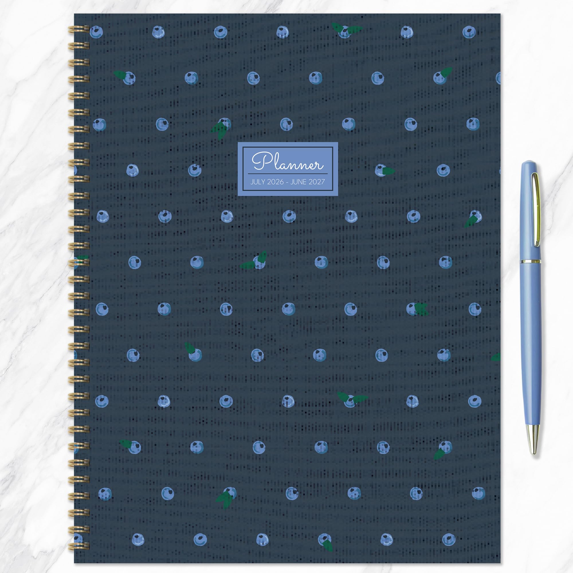 TF Publishing Agenda settimanale mensile da luglio 2026 a giugno 2027, grande, 12 mesi, con copertina resistente, carta bianca spessa, design colorato e adesivi per la pianificazione, 22,9 x 28 cm