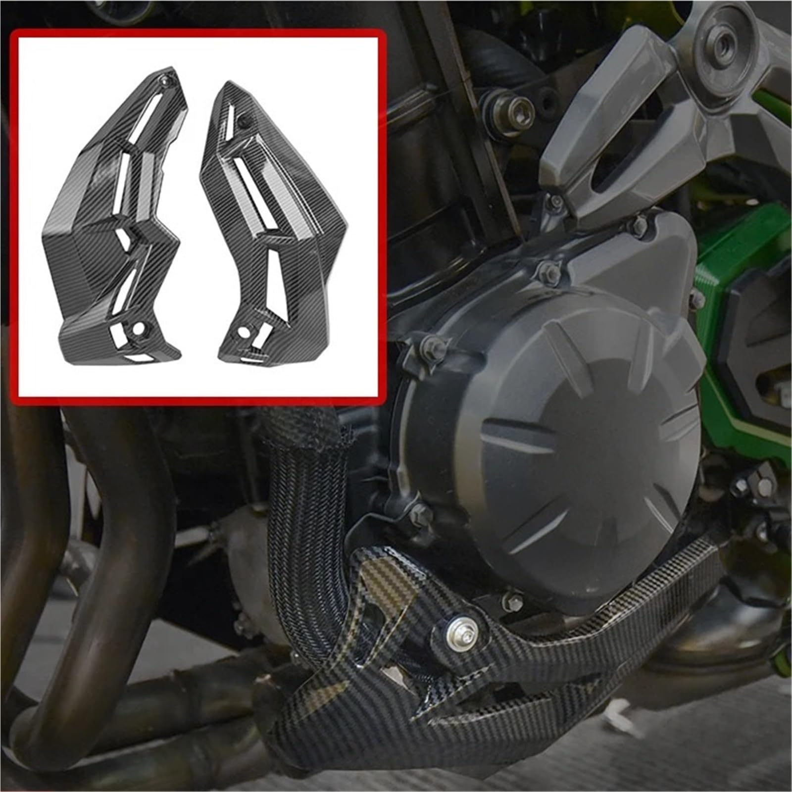 Protector de la Cubierta Inferior del cárter Motor para Kawasaki Z900 2017 2018 2019 Deflector Aire Moto Carenado Deflector de Viento