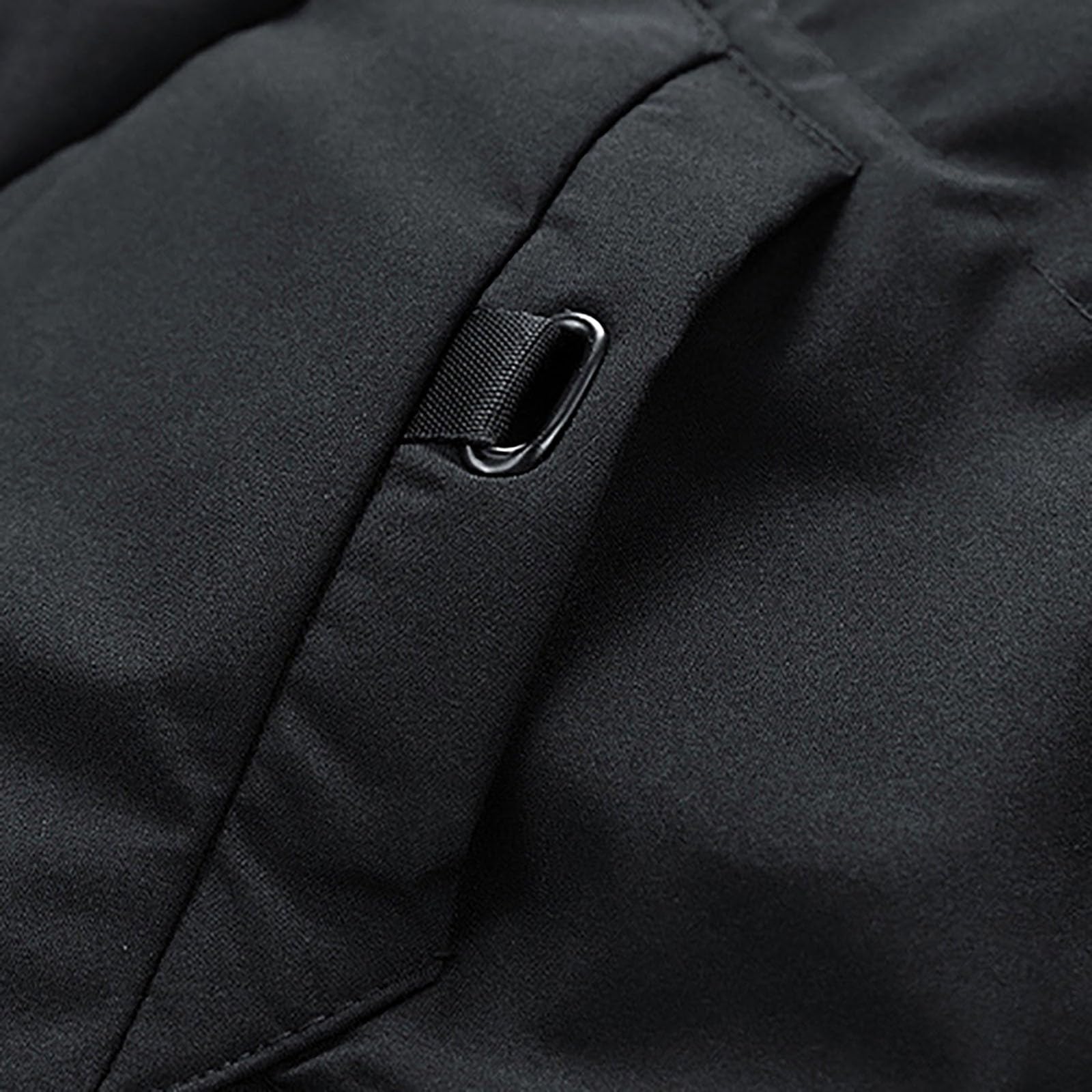 Chaqueta de invierno larga para hombre de invierno, parka con capucha, resistente al viento, impermeable, cálida, acolchada, con capucha