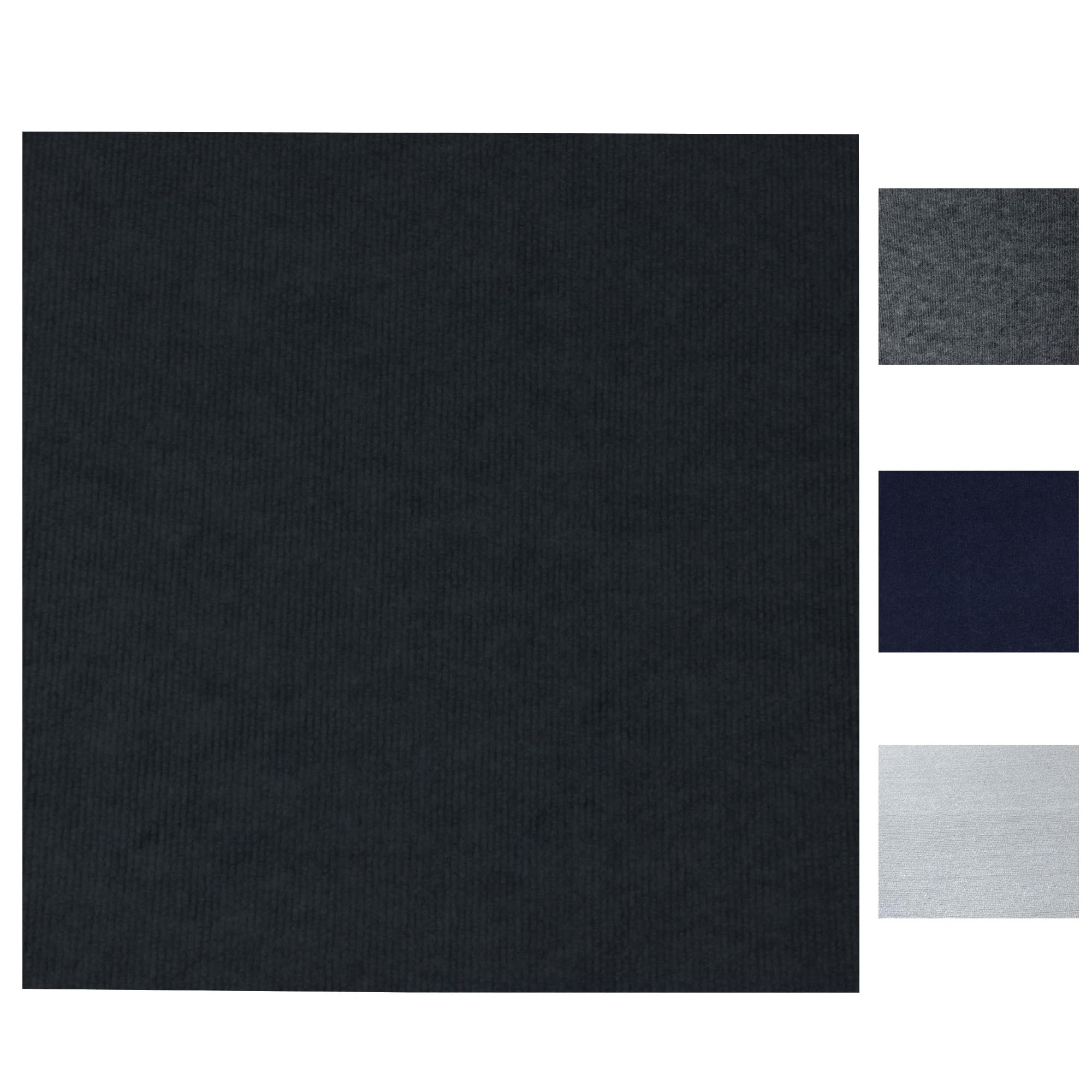 Premium Self-Adhesive Carpet Tiles 20-Pack (50cm x 50cm) - 5 Sq Meters, Soft Indoor Flooring for Home, Office, Bedroom, Living Room (Self-Adhesive Dark Black)