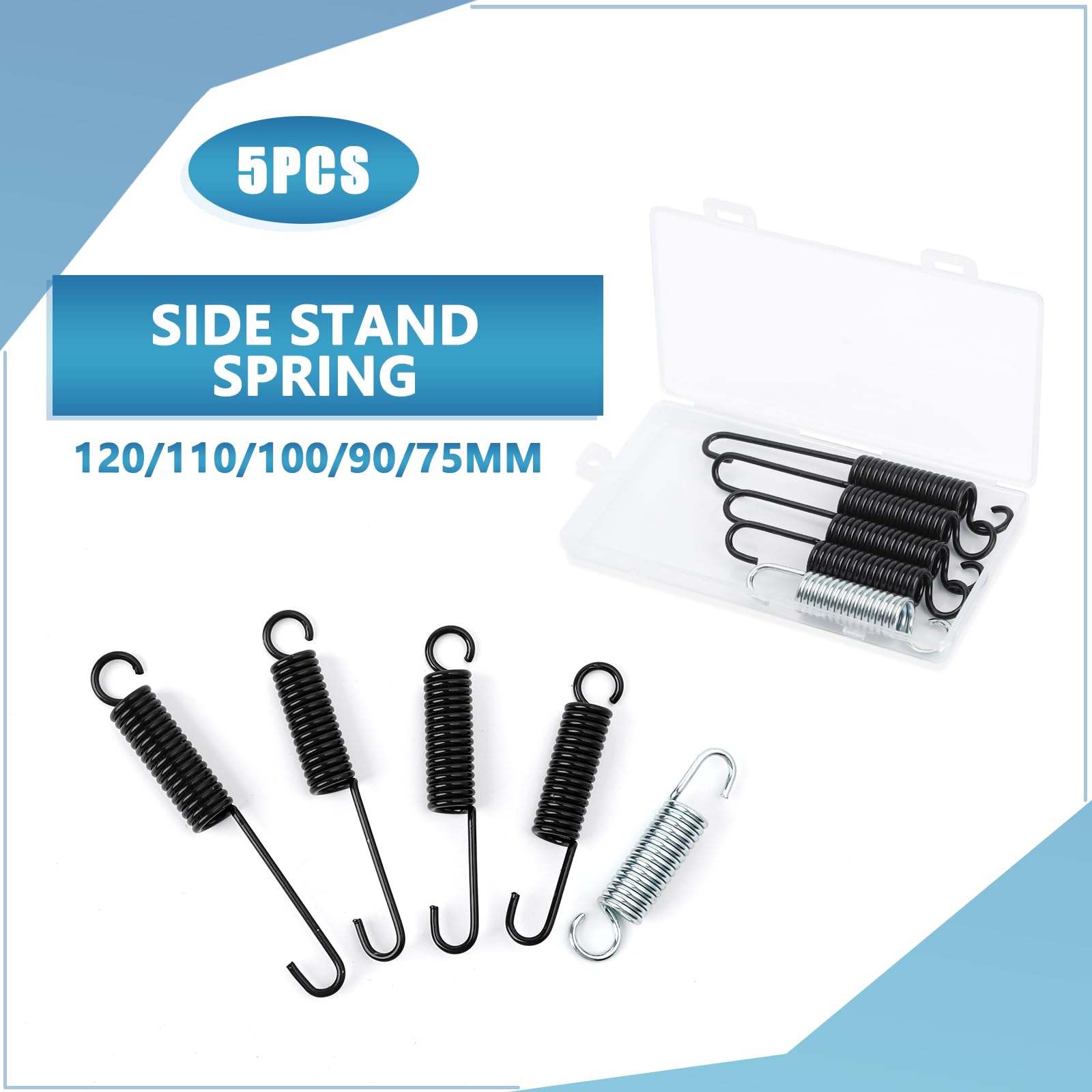 5Pcs Motorcycle Center Stand Spring In Heavy Spring Steel Material,Overall - View #6