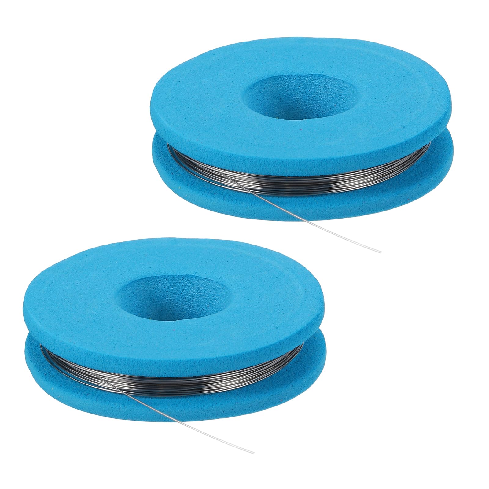 sourcing map 2pcs 28 AWG Nichrome Wire, 16ft Cr20Ni80 Heating Resistance Wire for Heating Element Electronic Component Repairing, Blue