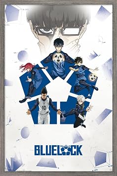 Trends International Blue Lock - Project Wall Poster, 22.4L x 14.7W, Barnwood Framed Version
