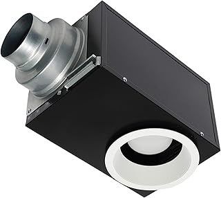 Panasonic WhisperRecessed Ceiling Mount Bathroom Exhaust Fan with Dimmable LED Light, 80 CFM, FV-08VRE2