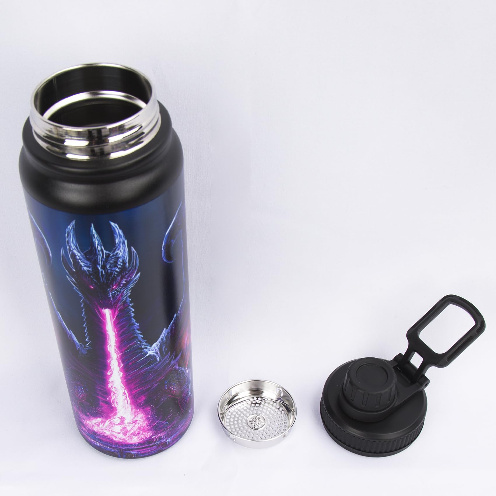 Maxer 3D Löwe Metall-Wasserflasche – 590 Ml / 793 Ml, Doppelwandig Isoliert