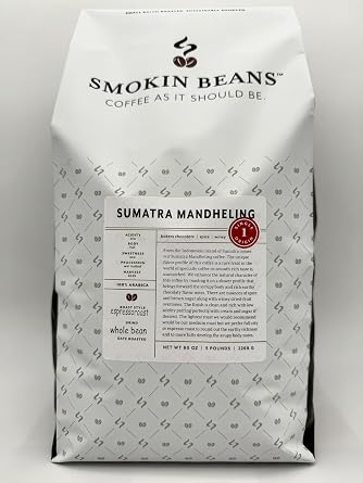 Smokin Beans Sumatra Mandheling, Whole Bean Coffee Espresso Roast 5-Lb, 1ct