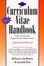 The Curriculum Vitae Handbook: How to Present and Promote Your Academic Career