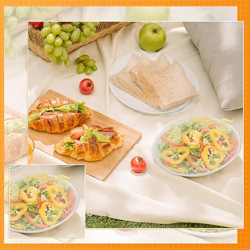 Miniatura 7 de Crtiin 1000 fundas desechables para tazones, cubiertas de plástico para platos para alimentos con envoltura elástica de plástico para alimentos para