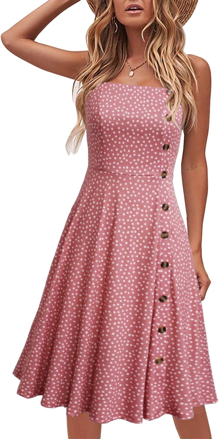 Lightweight cotton sundress in midi length ideal for summer