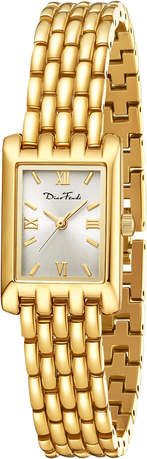Gold Watches for Women Luxury Ladies Quartz Wrist Watches Stainless Steel Bracelet,Vintage Fashion Womens Watch,Bracelet Adjustment Tool Included,Water Resistant