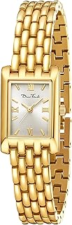 Diaofendi Gold Watches for Women Luxury Ladies Quartz Wrist Watches Stainless Steel Bracelet,Vintage Fashion Womens Watch,Bracelet Adjustment Tool Included,Water Resistant
