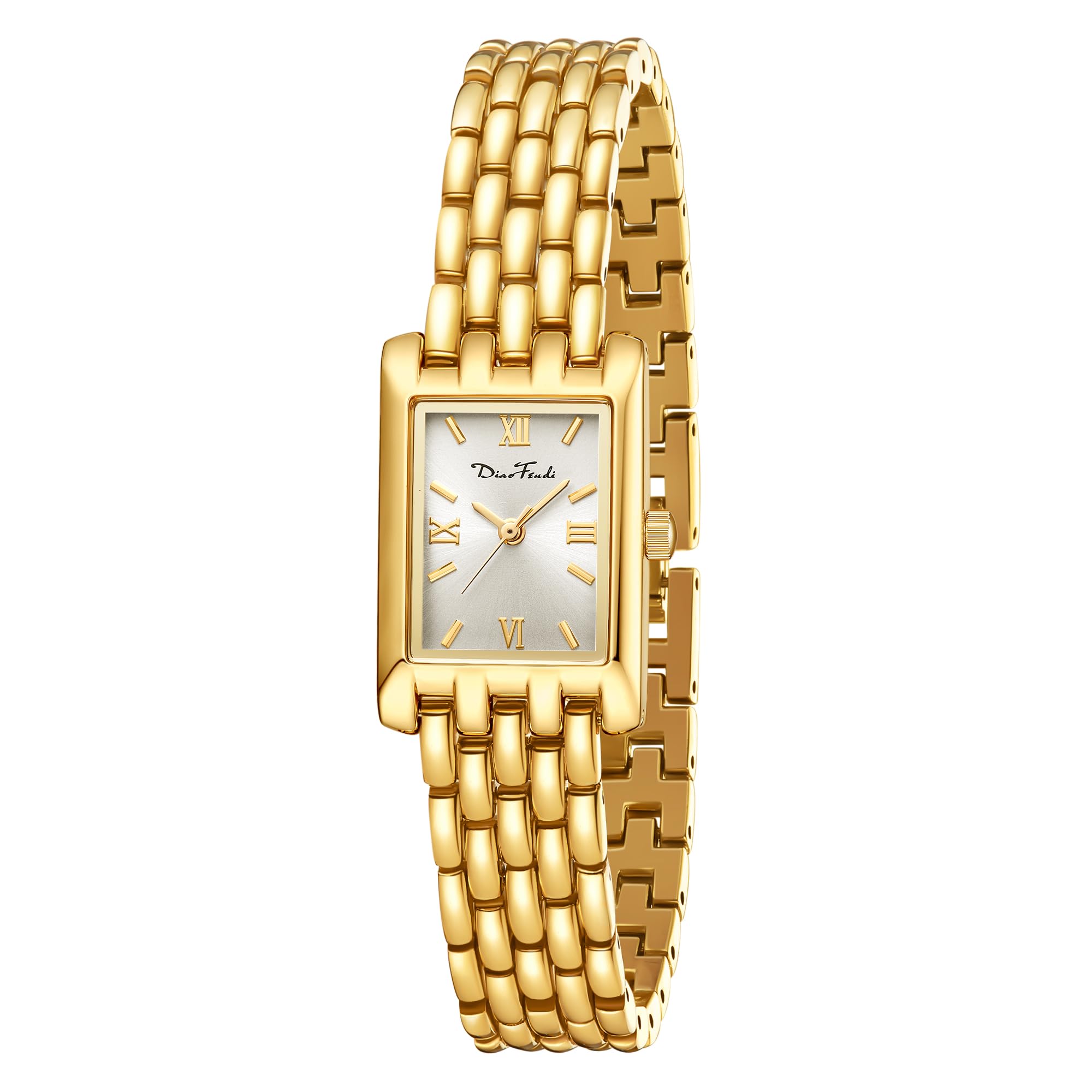 Gold Watches for Women Luxury Ladies Quartz Wrist Watches Stainless Steel Bracelet,Vintage Fashion Womens Watch,Bracelet Adjustment Tool Included,Water Resistant