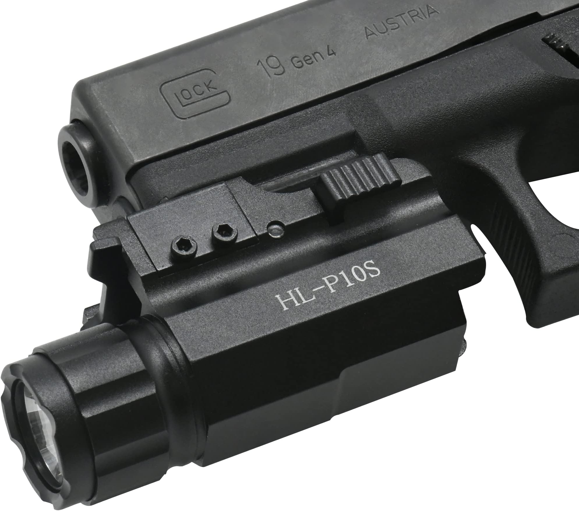 HiLight P10S 400 Lumen Pistol LED Strobe Flashlight with Weaver Quick Release, Black