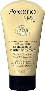 Aveeno Baby Soothing Relief Moisturizing Cream with Natural Oat Complex for Sensitive Skin, 5 oz