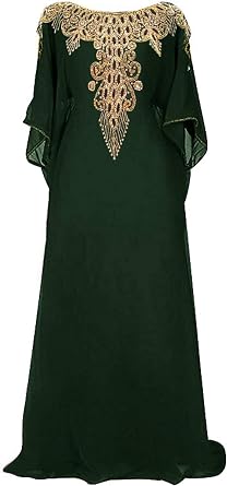 Fancy Gold Embroidery Great for Wedding Bridesmaid Purple Caftan Dress with Party Summer Kaftan Maxi Dress Regular and Plus Size Caftan Dress