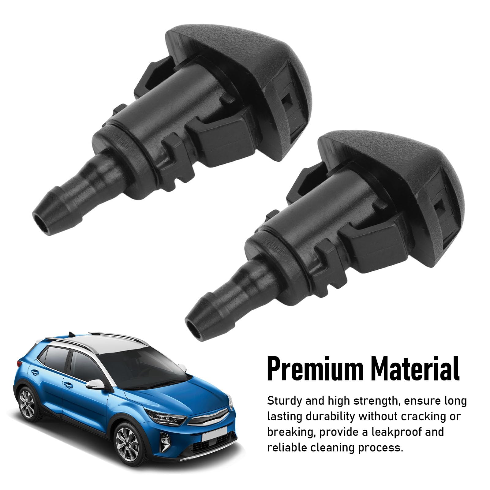 Dysza Spryskiwacza Przedniej Szyby, 1 para Numer OE 98630G3000, 98630 G3000 Dysza Spryskiwacza Przedniej Szyby do Rio Stonic Soul Electric Sorento Picanto Ceed