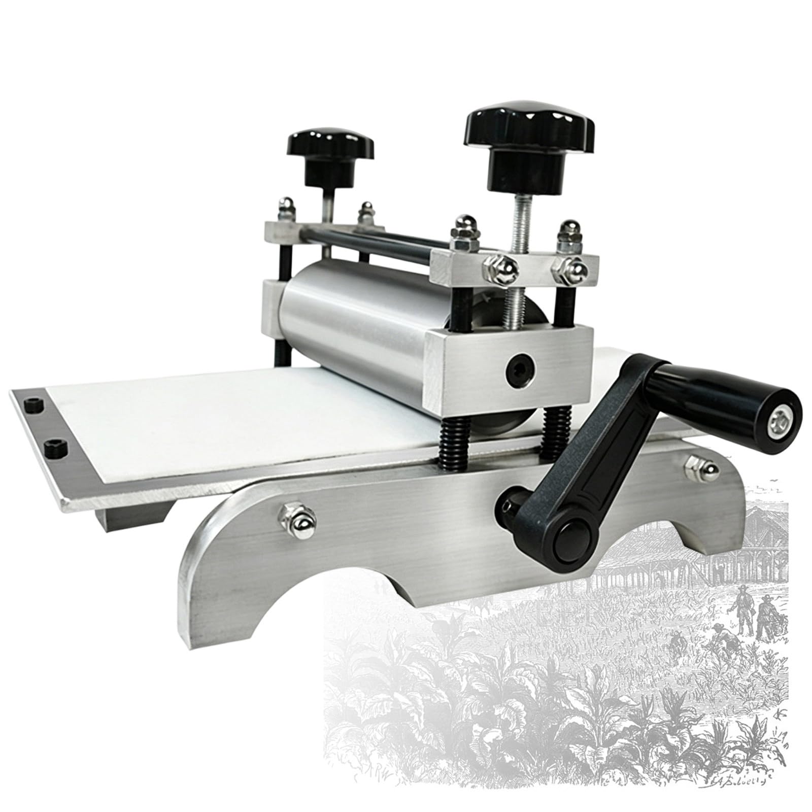 GwlThixion Professional Manual Etching Press, Compact Desktop Printmaking Press, Thickened Steel Plate, Adjustable Roller, for Paper, Wood, Copperplate Art Printing