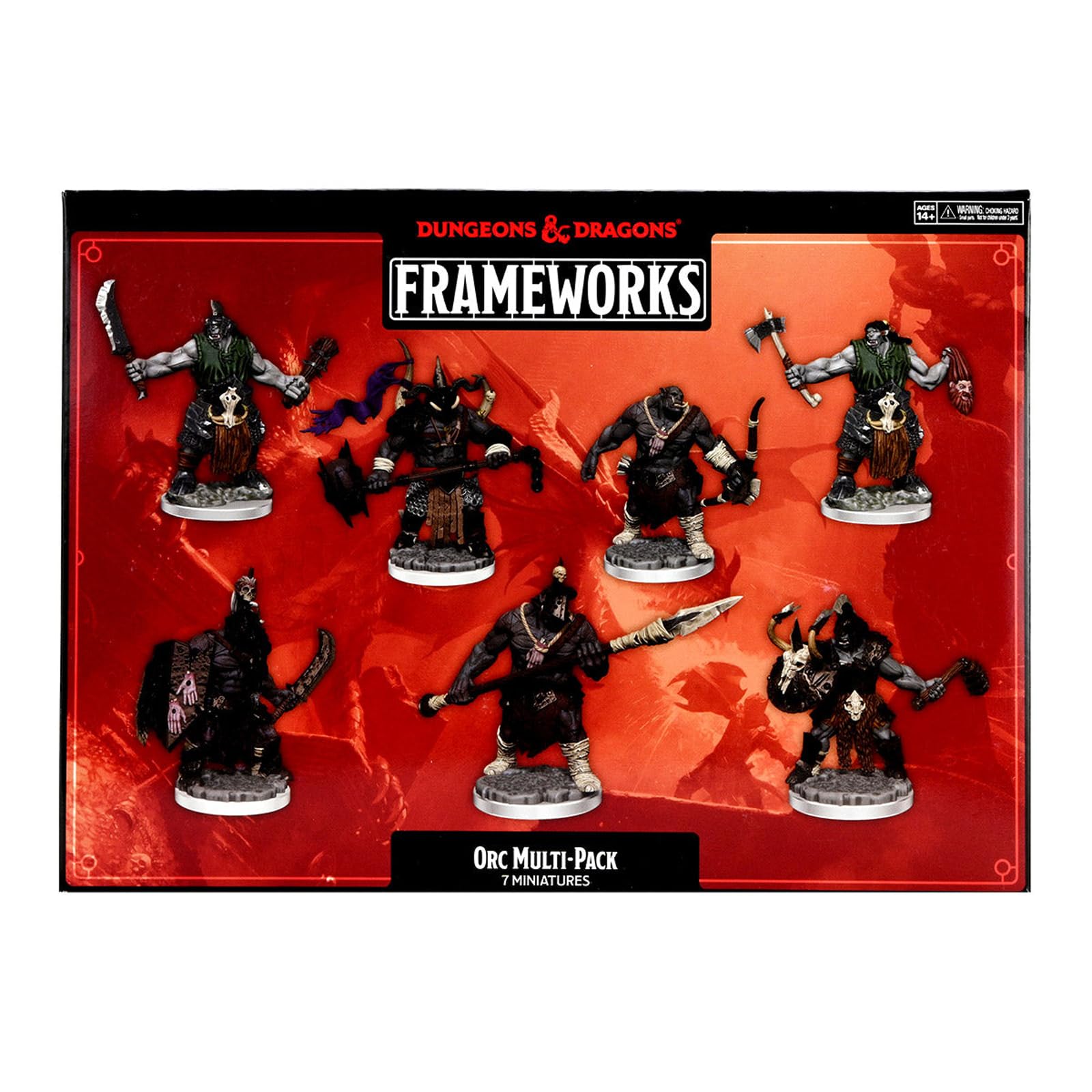 WizKids D&D Frameworks: Orcs Miniatures Set - Unpainted Unassembled Customizable Miniatures. Dungeons & Dragons
