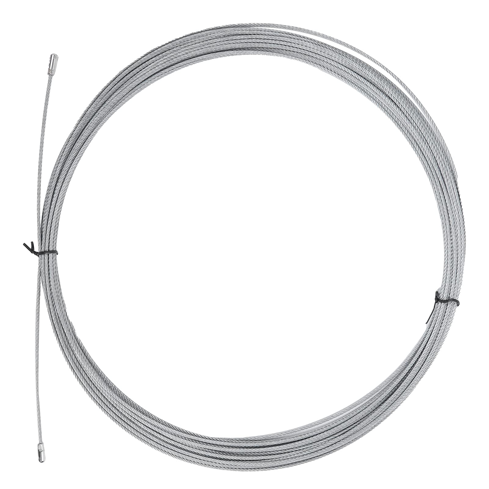 Aramox Fune Cavo in Acciaio Inossidabile 0,4 Mm X 50 M Costruzione a Trefoli Rivestimento Liscio Flessibile per Ascensore Sollevamento Trazione Traino Tirare e Reggiare