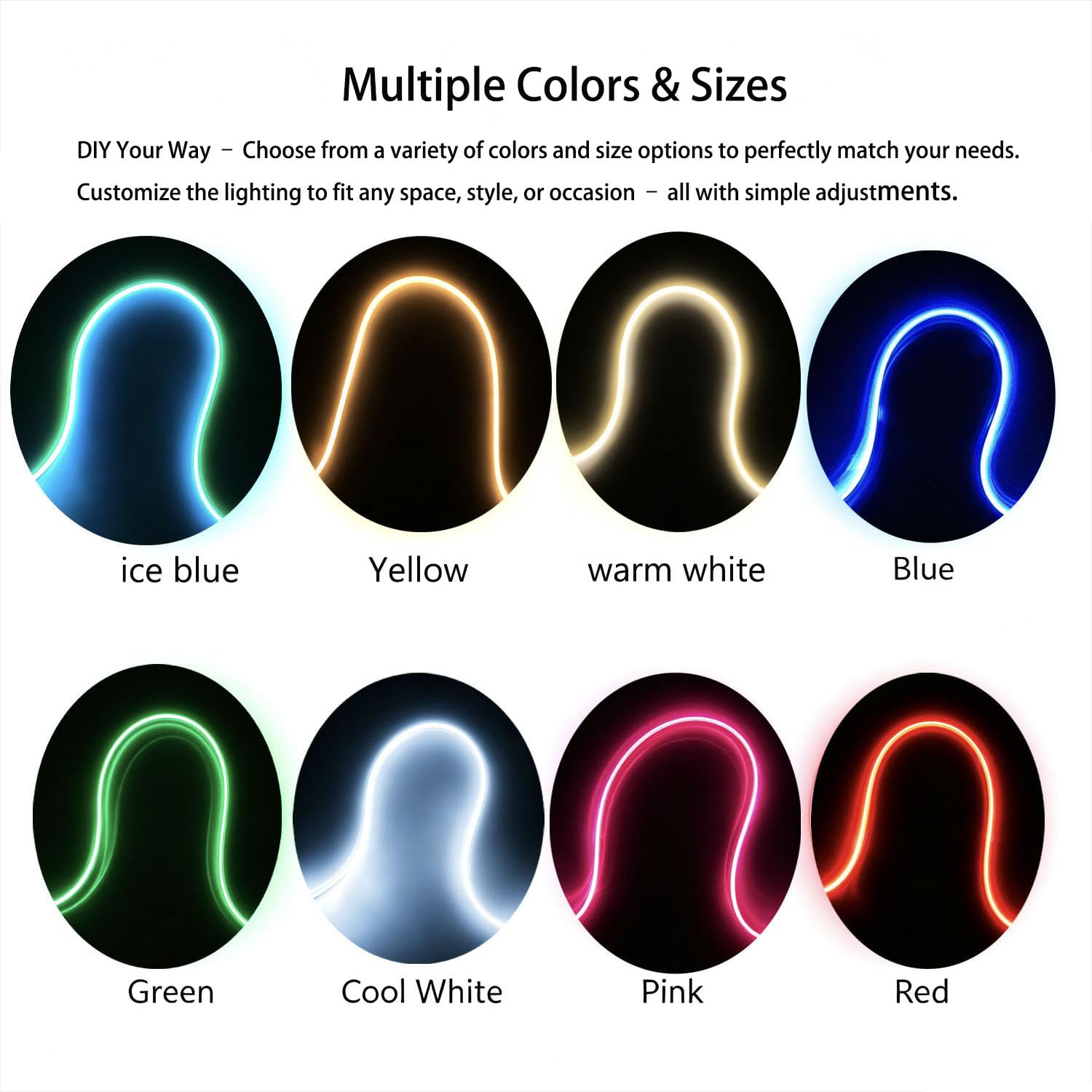 LED COB Flexibles Filament DC3V 2700K Edison Glühbirne flexible LED-Lampe für einfache DIY Diode individuelle Beleuchtungsprojekte 5PCS/450mm–rot