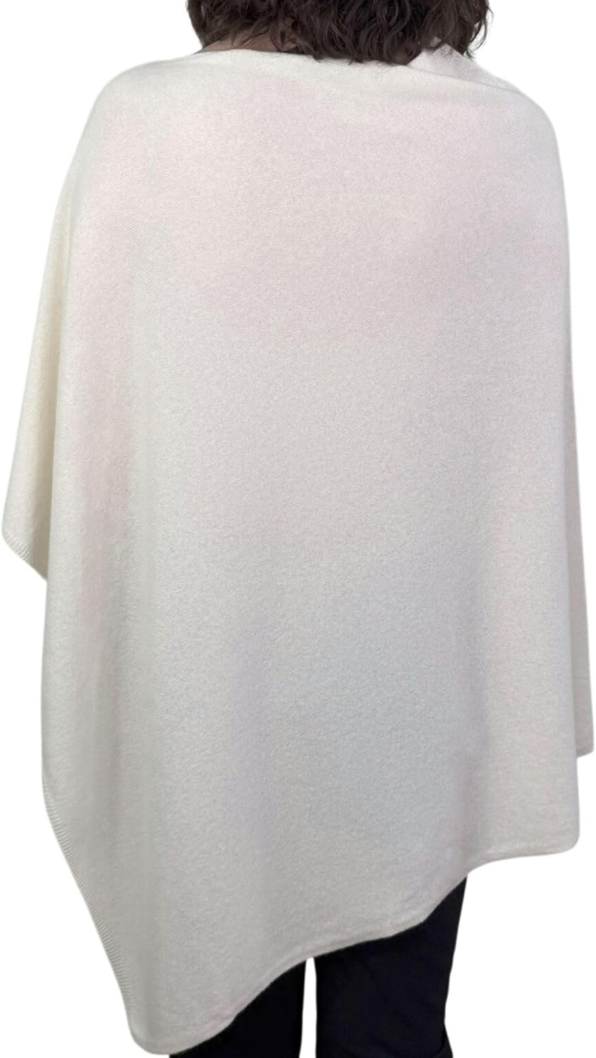 Jet&Bo BABY 100% Cashmere Baby Nursing Shawl Poncho in Cream – One Size – Soft, Hypoallergenic, Breathable - Gift Box and Card Included image 3 of 5 B0DY52258T