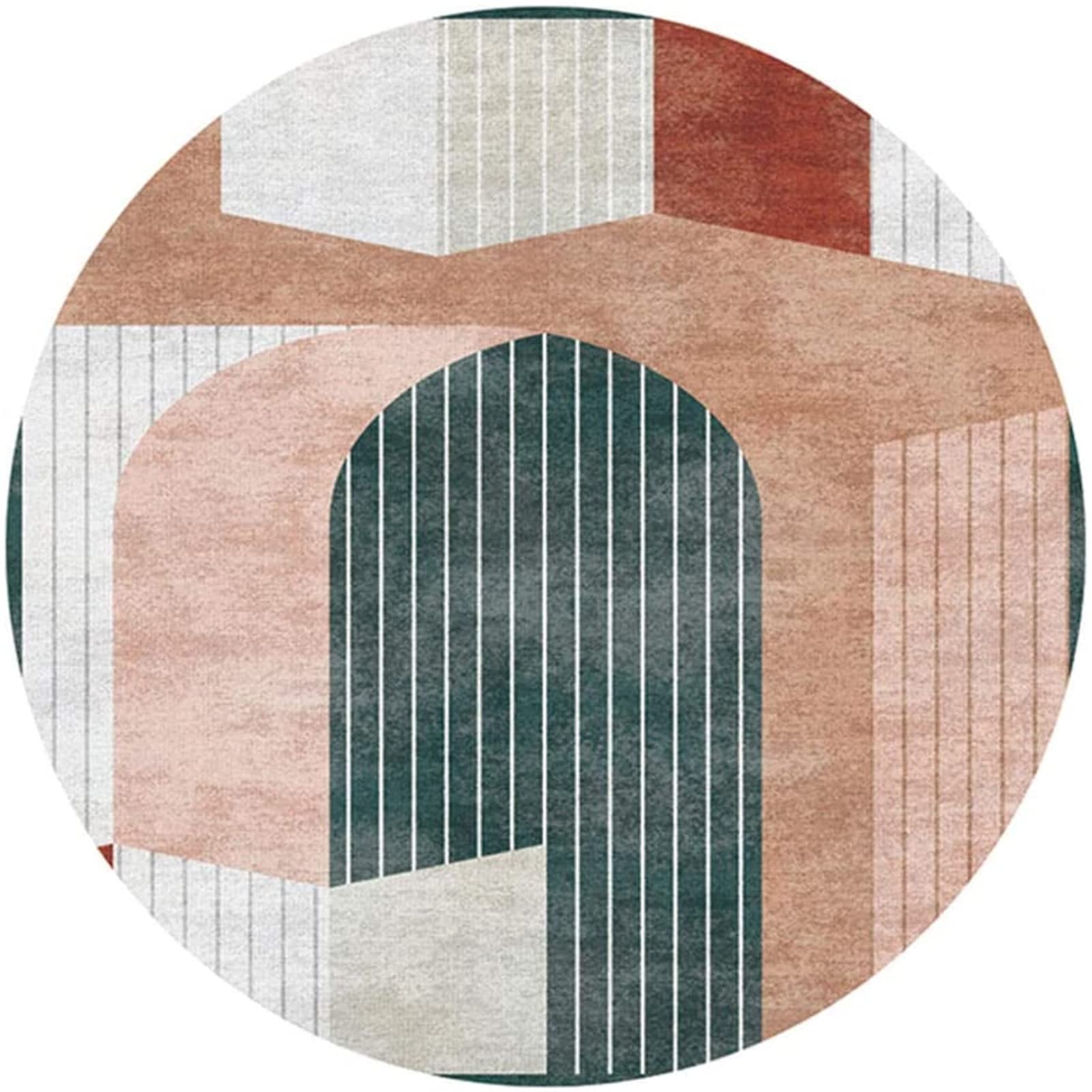 Tapis de sol salon moderne abstrait rond 120cm douceur premium wisdom
