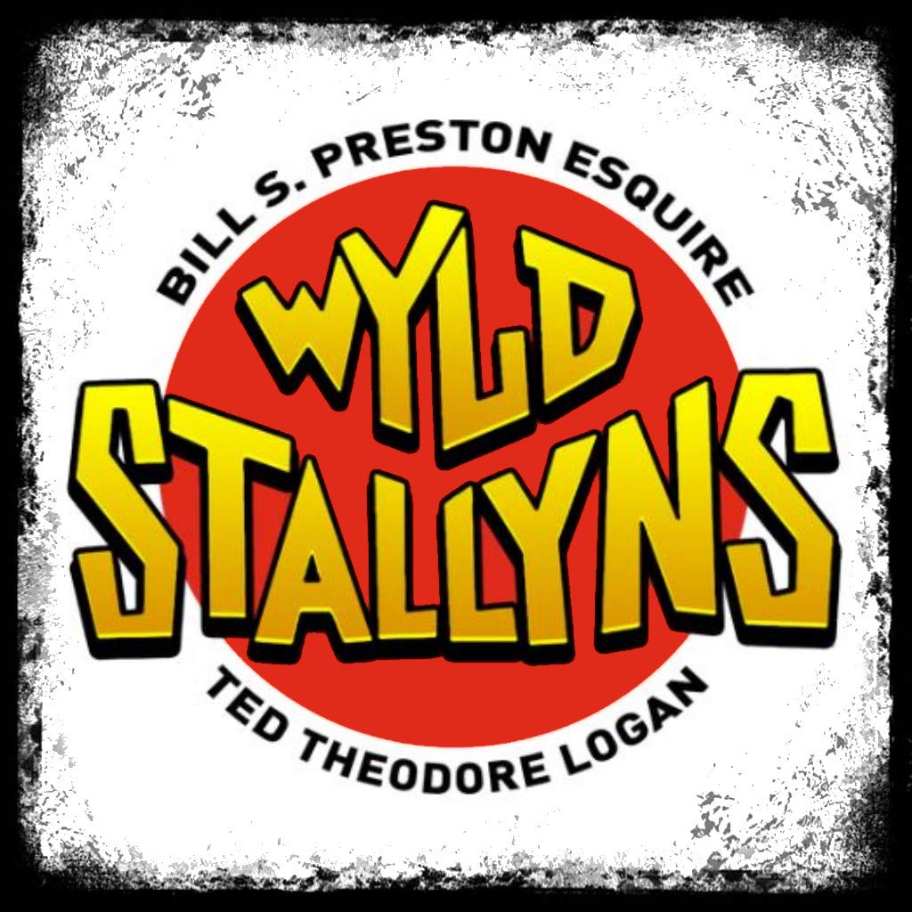 BigBazza Vintage Advertising Wall Tin Plaque Large Square 20x20cm Pub Shed Bar Man Cave Home Bedroom Office Kitchen Gift Metal Sign - Retro Bill & Ted Movie Wyld Stallyns Wild Stallions inspired