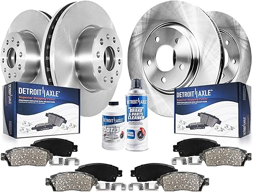 Miniatura 27 de Detroit Axle - Kit de frenos para 2008-2015 Scion xB Rotores de freno de disco delantero y trasero Pastillas de freno de cerámica 2009 2010 2011