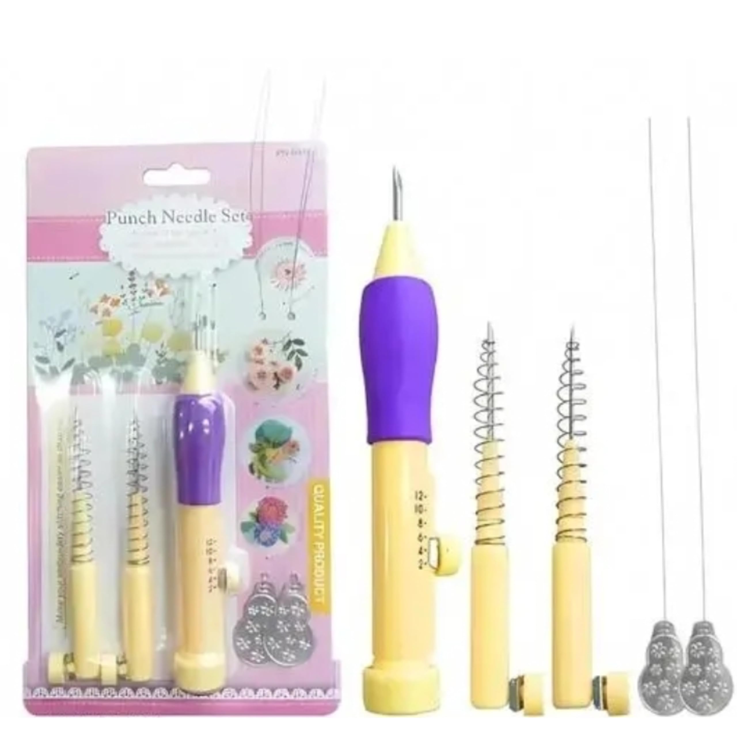 HIMMU'S FASHION HUB Punch Needle Set for Embroidery, Adjustable Pen with 3 Needles and Threaders, DIY Hand Sewing Kit-image-45