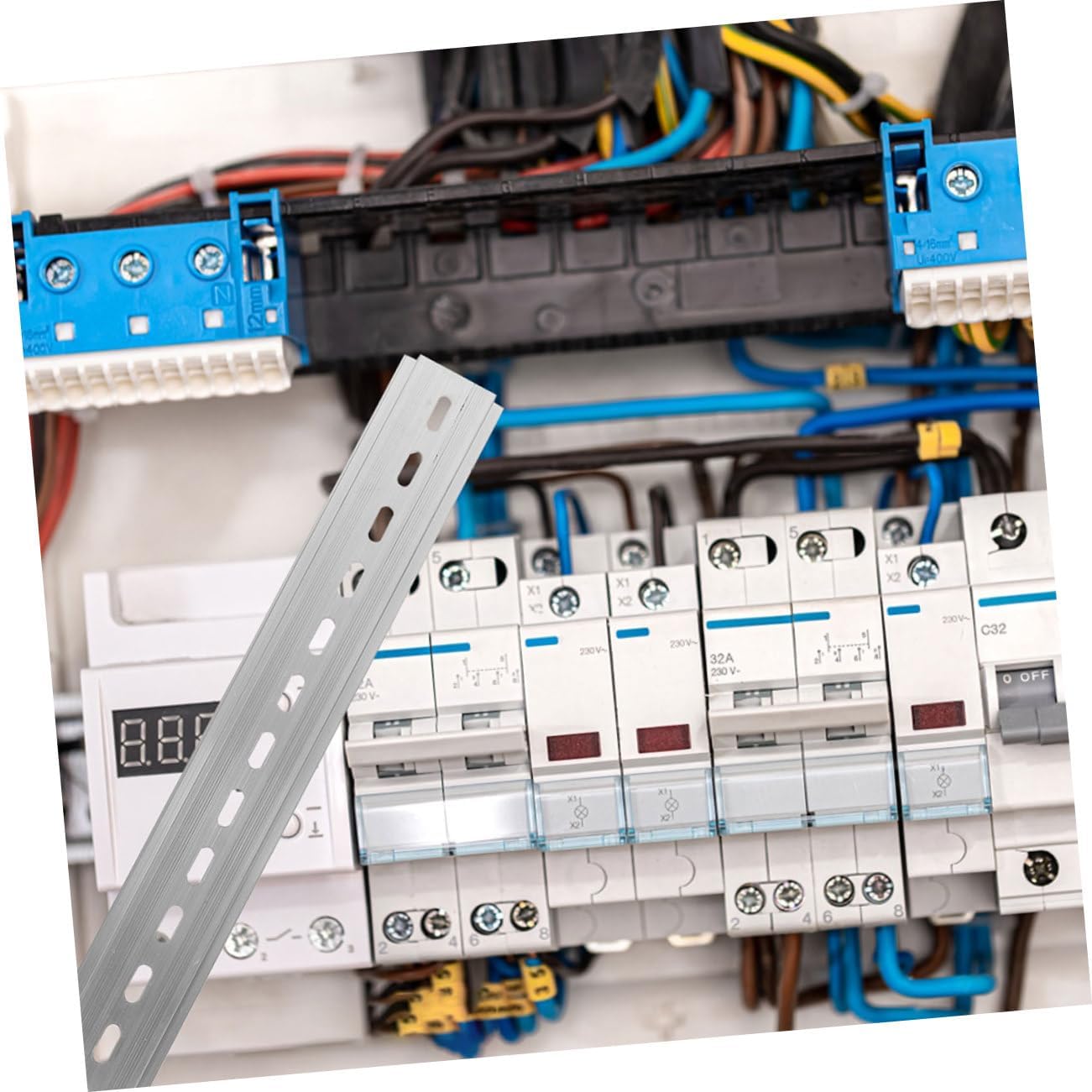 40pcs Long Metal Din Rail Industry Din Slotted Rails Replacement for Appliances