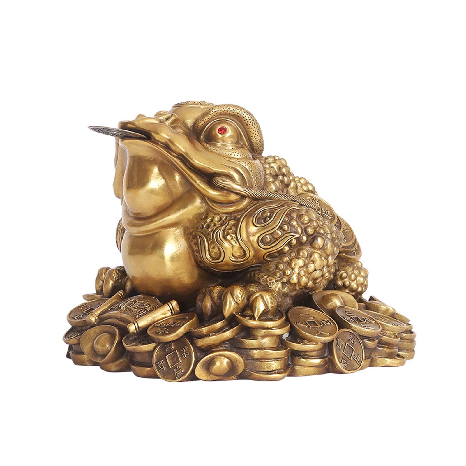 ouvrages d'art Sculptures Feng Shui argent chinois chinois chanceux trois pattes de la richesse en bronze bassin de bassin attirer la richesse de bonne chance à la maison décoration de bureau cadeau S