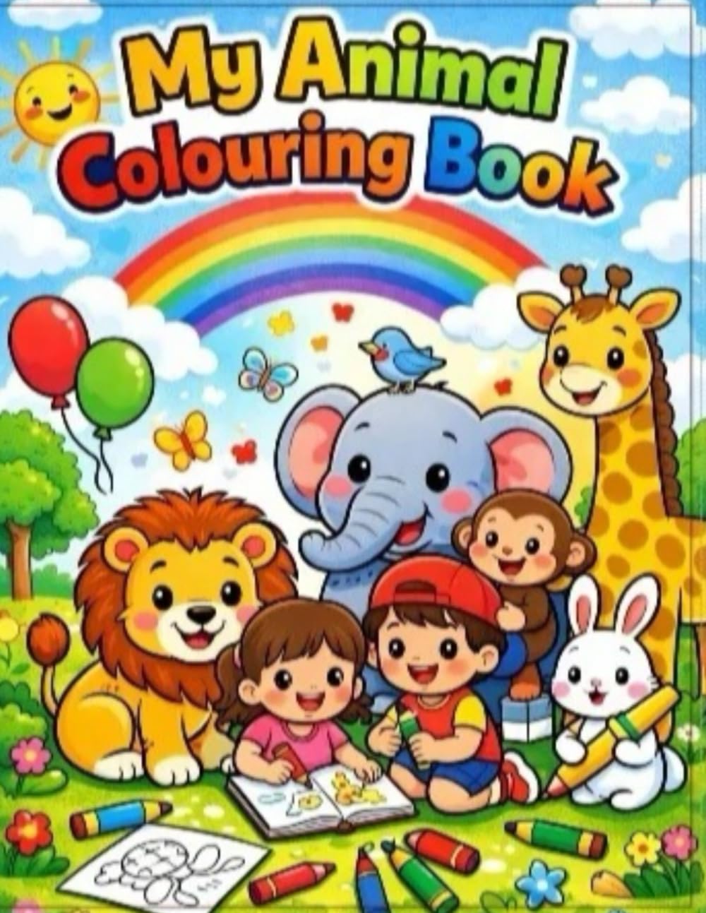 My Animal Colouring Book for kids ages 5-7: Fun and easy animal colouring pages to boost creativity, focus and early learning