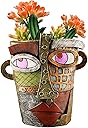 Abstract Face Planters Pots Head,Unique Head Planter for Indoor Plants,Funny Face Flower Pot,Colorful Plant Pots for Outdoor Garden Decor and Home Art Decoration(Classic)