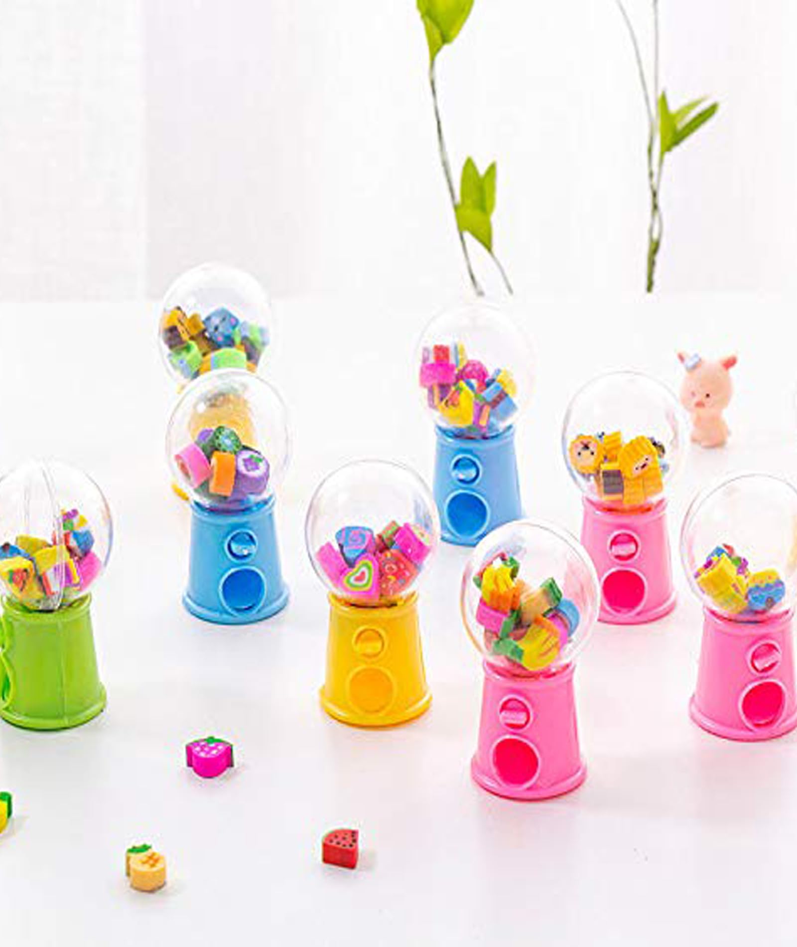 4Pcs Gumball Machine for Kids, Mini Vending Machine for Candy Dispenser and Snacks, Vending Machine for Kids, Party Decoration and Educational Toy Set 3