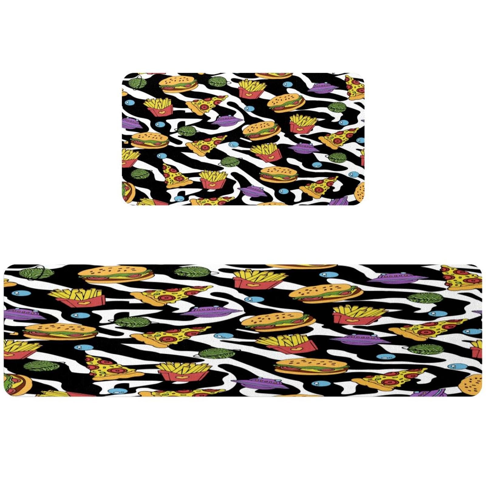 Tapete de cocina de 2 piezas lavable alfombra antideslizante y absorbente pasillo