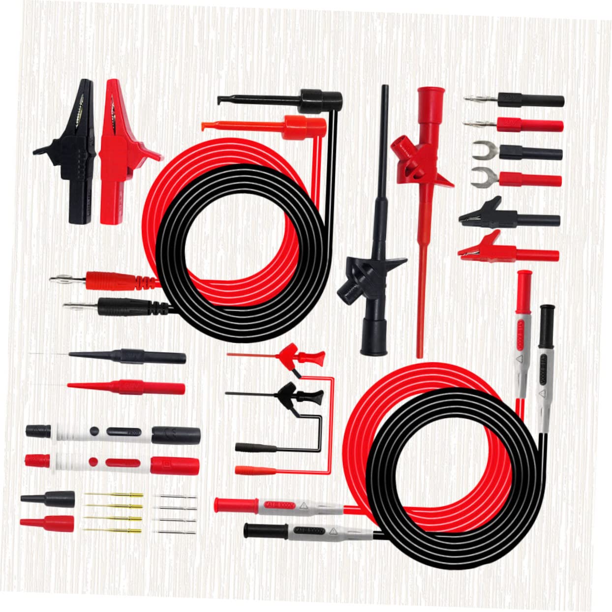 OUNONA 1set Banana Test with Clips Multimeter Probes for Repair Easy to Use Diagnostic Tools Electric Testing Accessories