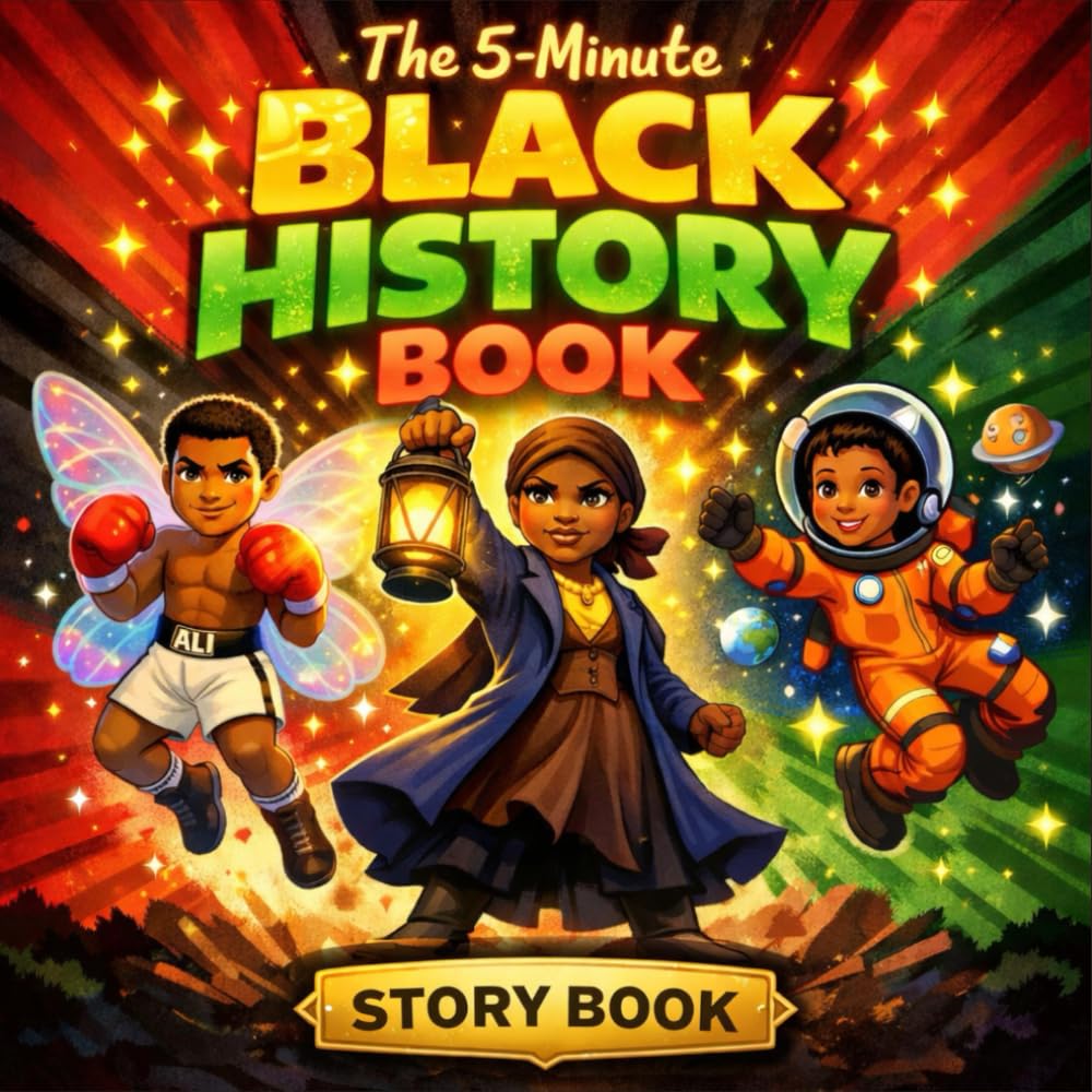 The 5-Minute Black History Book Stories Kids Actually Want to Hear: Biographies of African American Heroes, Inventors, & Champions for Boys and Girls Ages 6-12