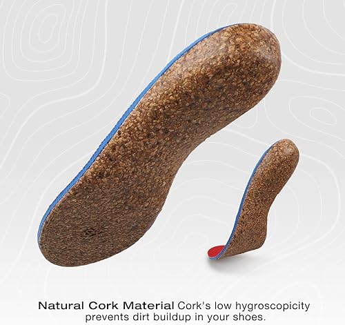 Miniatura 3 de Plantillas de corcho para aliviar la fascitis plantar, plantillas de corcho para pies planos, arco alto, dolor de pies, inserciones de talón de