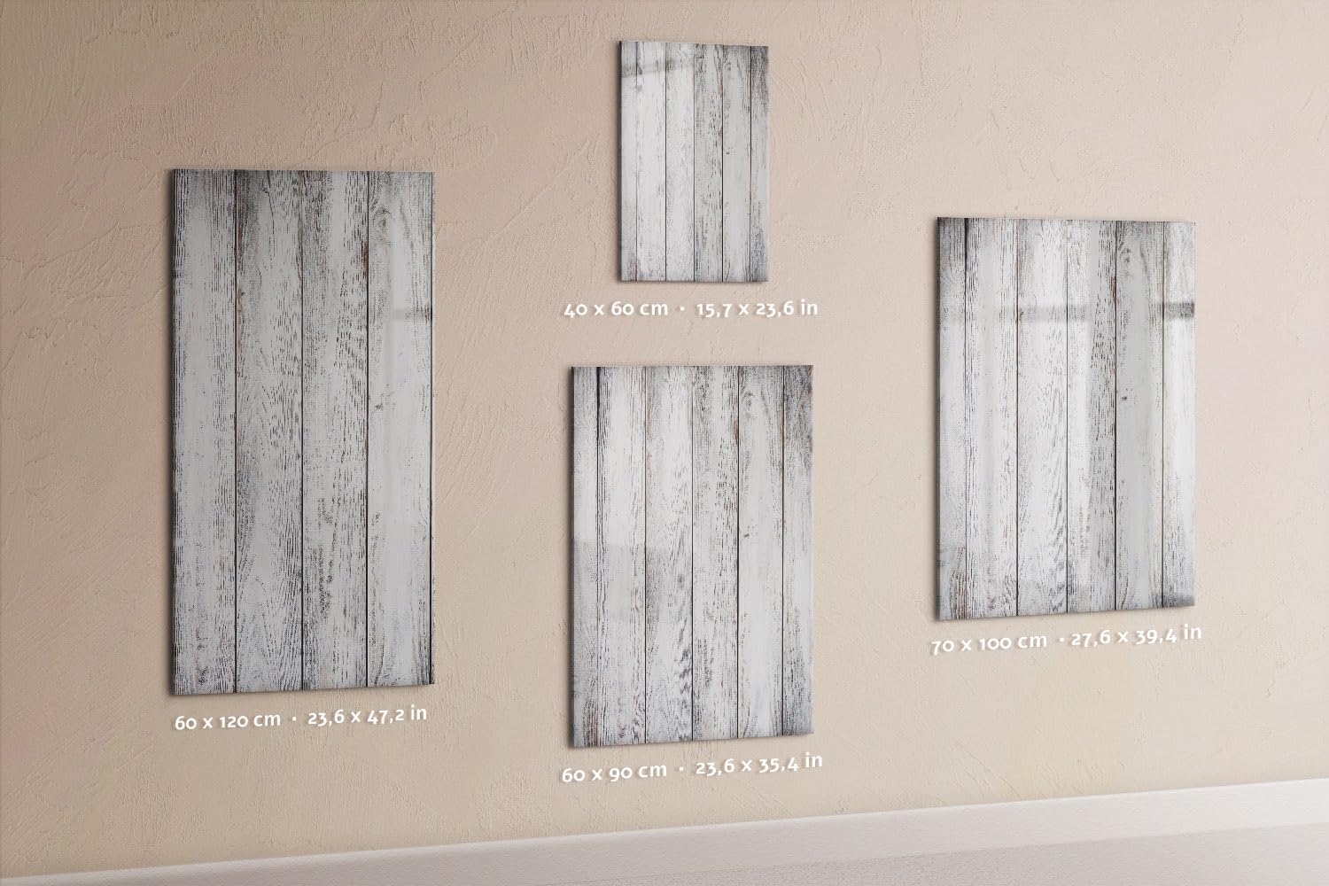 Pizarra magnética decorativa 40x60 cm | Madera pintada