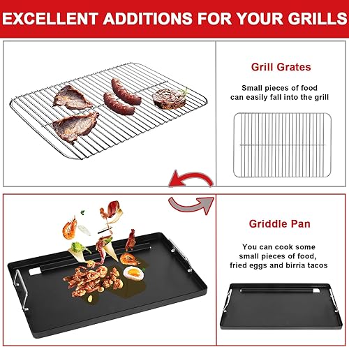 Vista 45 de DELSbbq Insertos de parrilla de tamaño completo para parrillas de gas Weber Spirit 200 Series, 7637 antiadherente plana superior de repuesto